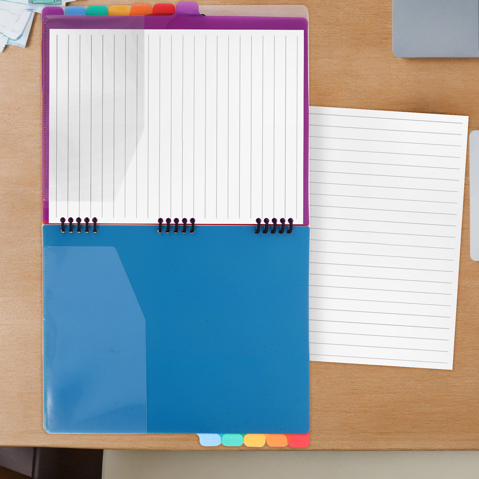 Tab Divider A4 - A4 Döküman Düzenleyici Klasör, Halkalı Bölmeli,