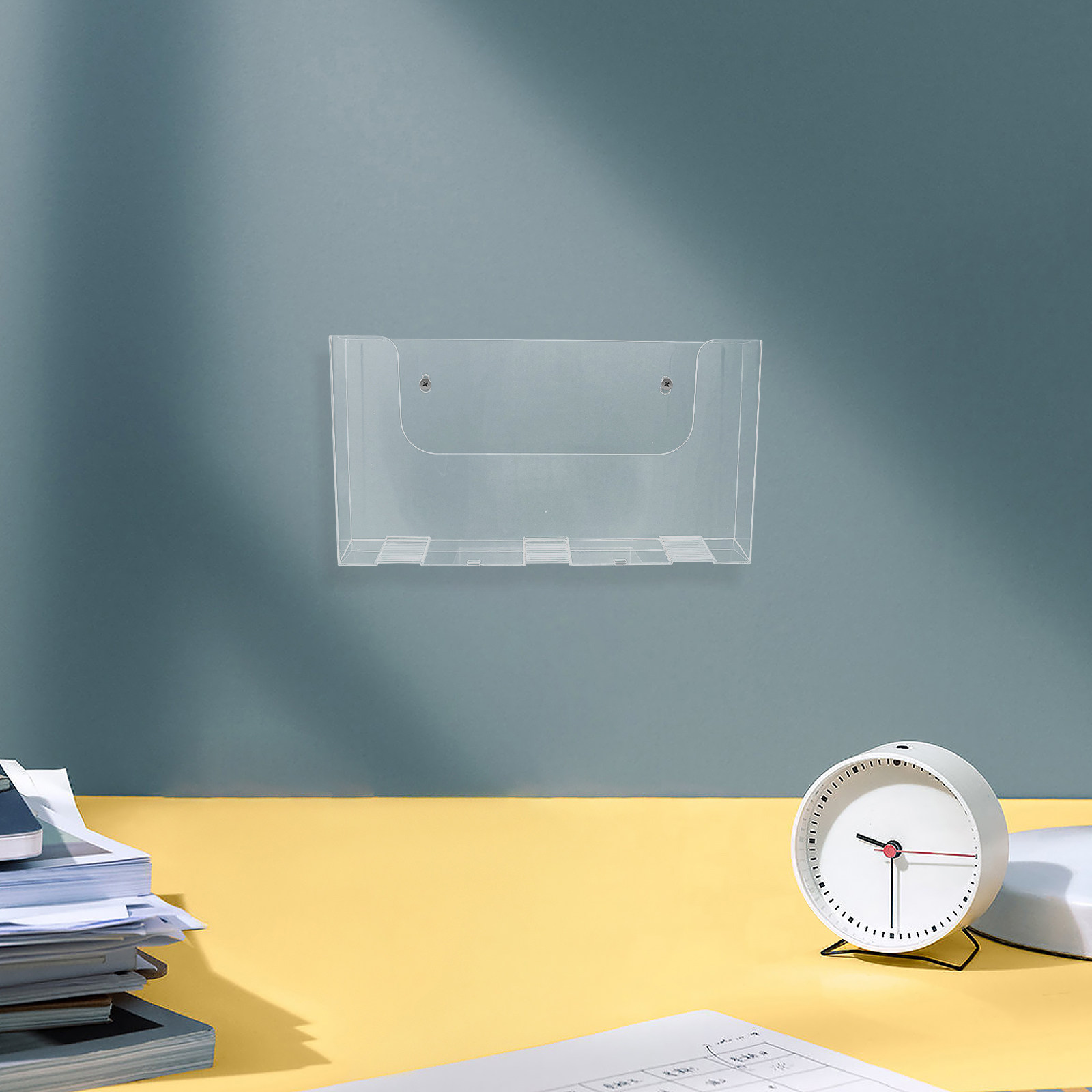 Magazine Holder Rack - 2 Adet Akrilik Duvara Monte Dosya