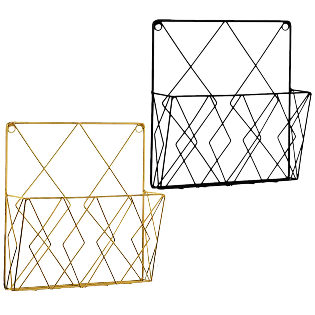 Magazine Holder Rack - 2 Adet Premium Metal Duvar Dosya