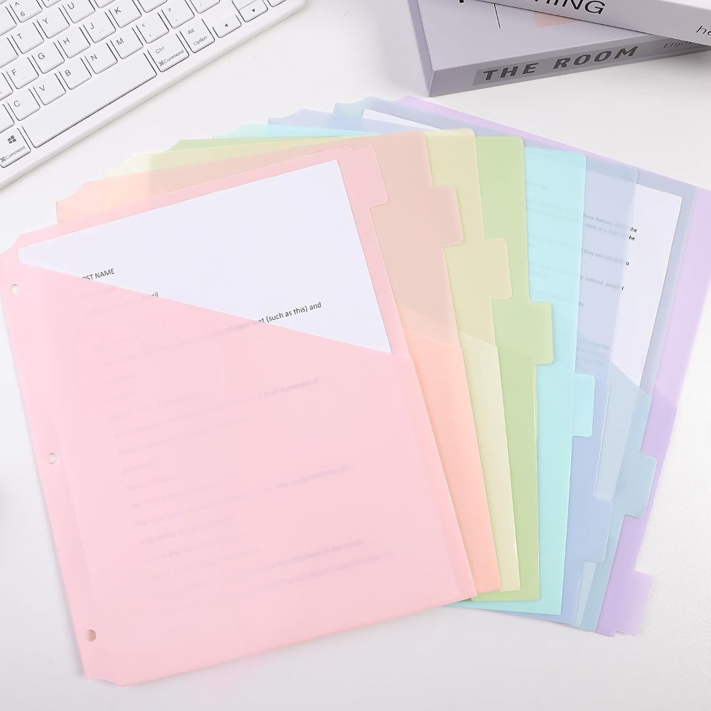 Tab Divider A4 - 8 adet A4 Pastel Klasör Bölücü