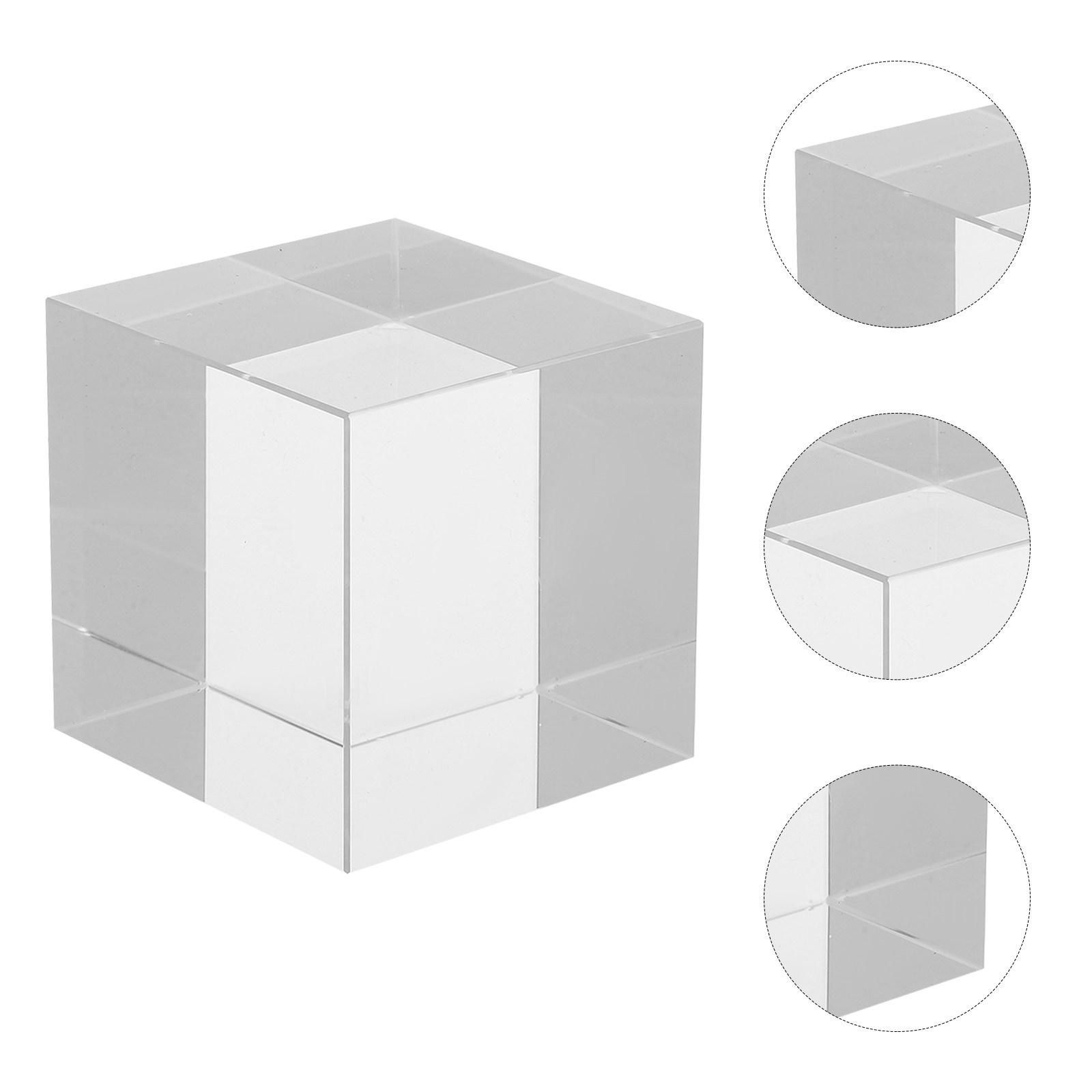 Book Weight Glass - Kare Kristal Kağıt Ağırlığı Şeffaf Ağır