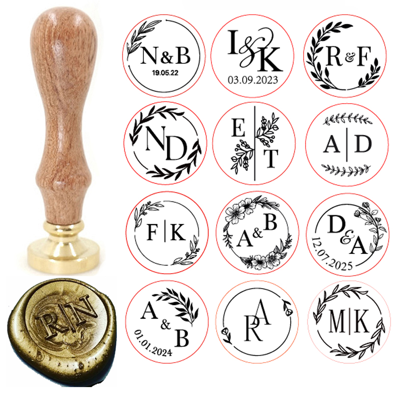 Wax Seal Stamp Set - Özel Pirinç Balmumu Mühür Damgası, 2