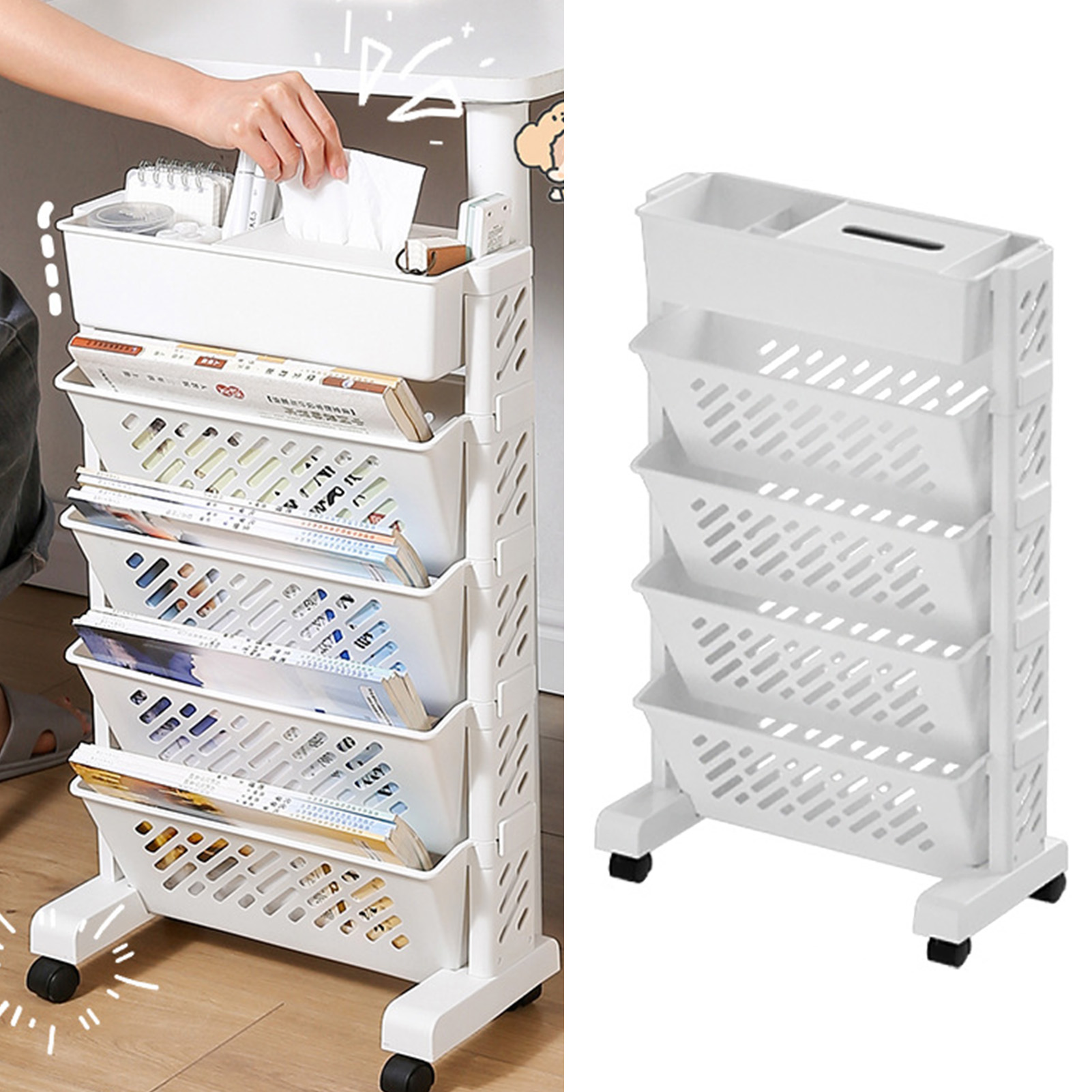 Hareketli kitaplık büyük kapas - Magazine Holder Rack incelemesi ve fiyatı